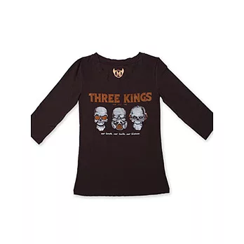 COW女裝-3Kings七分袖T(棕)-L