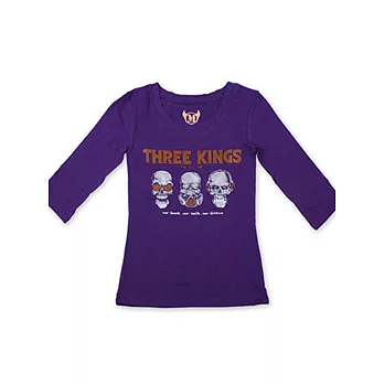 COW女裝-3Kings七分袖T(深紫)-M