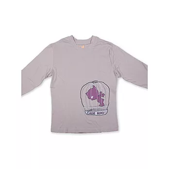 COW男裝-CAGE BIRD七分袖T(淺灰)-L