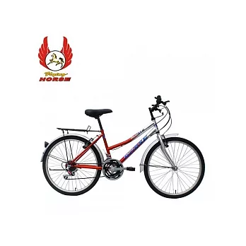 《飛馬》24吋18段變速登山女車-銀紅