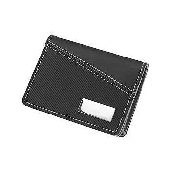 《VOYAGER》斜紋雙色證件夾(黑灰)