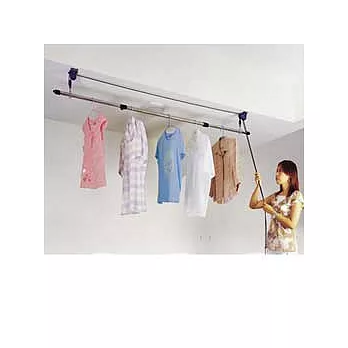 【空間+】單桿式DIY不鏽鋼晾衣架(附波浪桿)