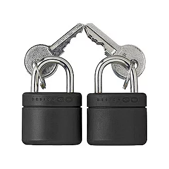《GO TRAVEL》Lock 行李箱鑰匙鎖2件組(霧黑)