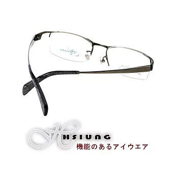 日本HSIUNG光學眼鏡 - 流線紳士風#深灰c52