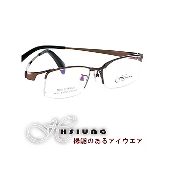 日本HSIUNG光學眼鏡 - 流線紳士風#亮棕cM1