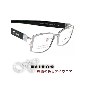 日本HSIUNG光學眼鏡 - 設計紳士風#銀-黑c05