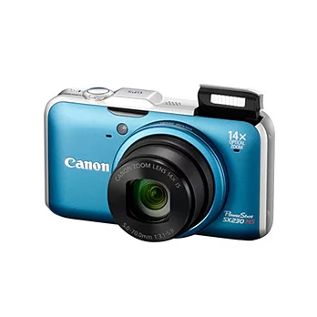 (公司貨) Canon PowerShot SX230 HS-GPS數位相機/藍色-送原廠相機包+中型腳架+讀卡機+清潔組+保護貼+SD16G+