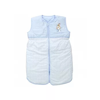 比得兔粉彩格紋-嬰兒防踢睡袍(M)粉藍