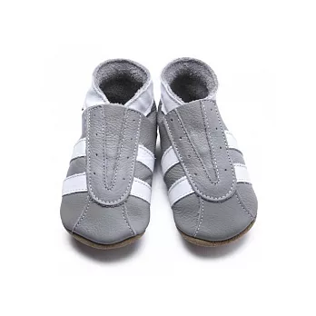 英國製Inch Blue，真皮手工學步鞋禮盒-Sport-Grey/White(18~24M)