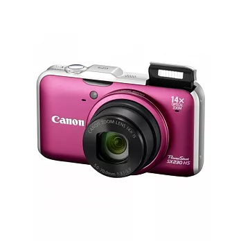 Canon SX230HS -14倍變焦內置GPS相機-紅色(中文平輸)+SD8G+專用鋰電池+相機包+數位清潔組+螢幕保護貼
