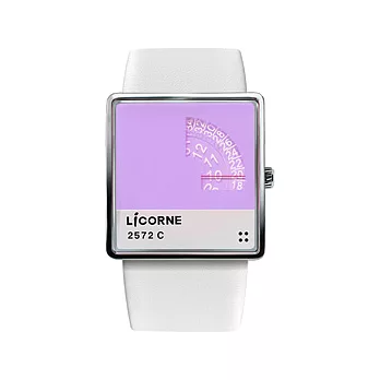 LICORNE 創意扇型逆跳式色票錶(粉紫)