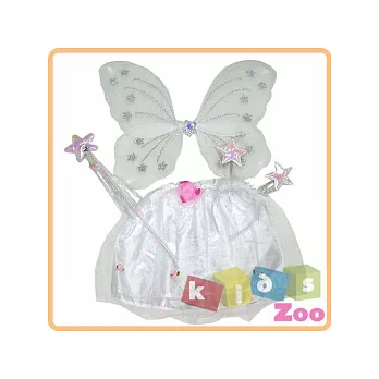 Kids Zoo-《萬聖.聖誕派對必備》變裝秀造型_四件組蝴蝶套(白)