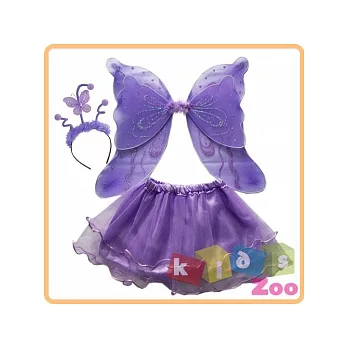 Kids Zoo-《萬聖.聖誕派對必備》變裝秀造型_紫紋蝶三件套