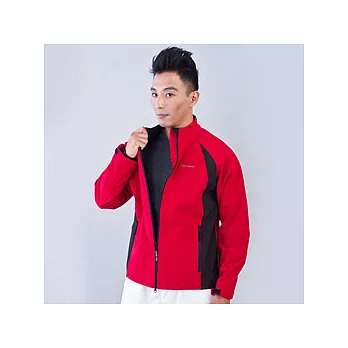 TECL-WOOD《96621》防風防水透氣保暖Soft Shell(軟殼)夾克(紅/黑色)(男)-M
