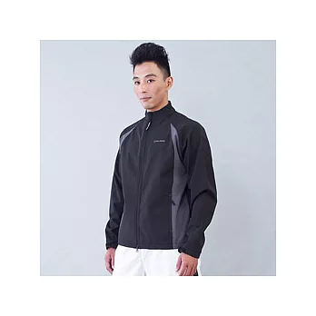TECL-WOOD《96622》防風防水透氣保暖Soft Shell(軟殼)夾克(黑/灰色)(男)-M