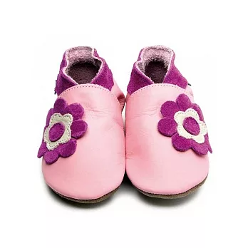 英國製Inch Blue，真皮手工學步鞋禮盒-Alice-Baby Pink/Plum(6~12M)