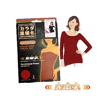 日本 Sunny Skinny 光電子彈性恆溫保暖衣 (紅色9分袖)