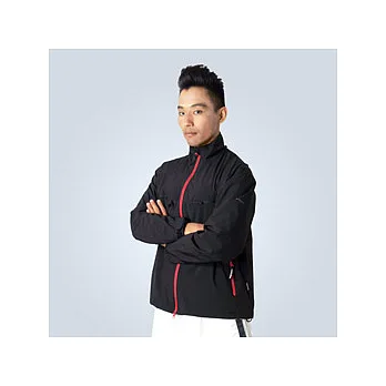 KINGTOUCH《96595》防風防水透氣輕薄Soft Shell(軟殼)外套(黑色)(男)-M
