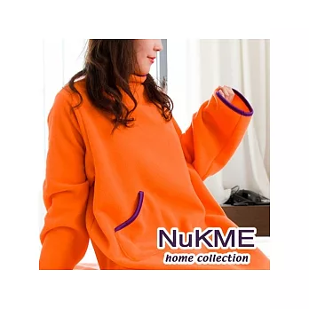 棉花田【NuKME】時尚創意保暖袖毯-亮桔色