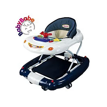 【BabyBabe】多功能應幼兒學步車/格子藍