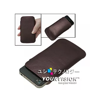 Apple iPhone 4 簡約都會型柔軟羊皮套(贈機身正面貼)-帥氣棕