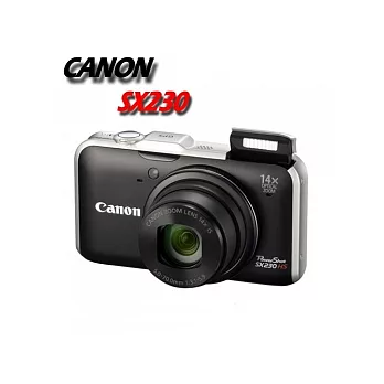 CANON SX230 高倍數廣角數位相機-黑色(中文平輸)+SD8G+專用鋰電池+專用相機包+高速讀卡機+自拍反光