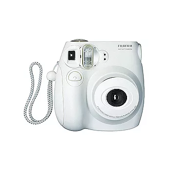 富士instax mini 7S拍立得相機 白色(公司貨)+空白底片+相本+自拍鏡+水晶保護殼(隨機出貨不挑色)牛奶色