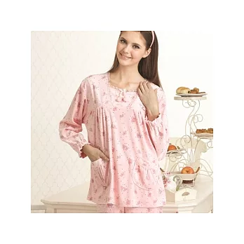 【皮爾卡登】粉紅可愛雪花熊睡衣褲