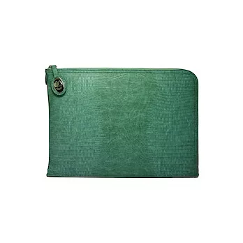 【SHOWY FASHION 】義．時尚 13吋經典筆電保護袋 湖水藍(蜥蜴紋)