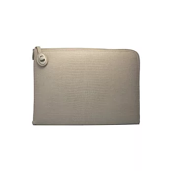 【SHOWY FASHION 】義．時尚 14吋經典筆電保護袋 雅緻米白(蜥蜴紋)