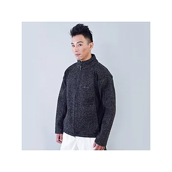 TECL-WOOD《96234》粗針羊毛防風防水透氣保暖外套(深灰色)(男)-M