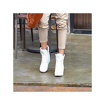 【韓流型館】女孩風內增高筒休閒鞋-I0043W(白)L-25