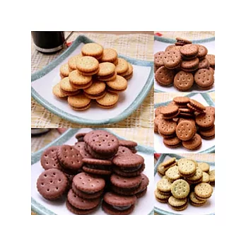 【新錡】憶童年麥芽餅5件組(黑糖咖啡+黑糖+巧克力+原味+海苔)