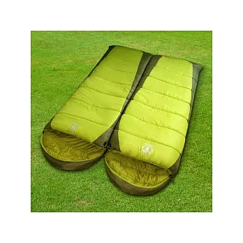 《APC》秋冬加長加寬可拼接全開式睡袋(雙層七孔棉)-墨綠色(2入)