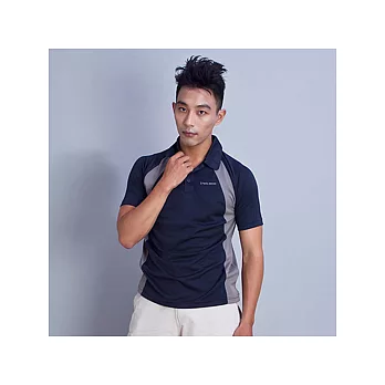 TECL-WOOD《96528》COOLMAXR freshFXR(吸溼排汗快乾)休閒時尚Polo衫-(藍/灰)-XL