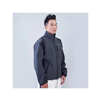 TECL-WOOD《96184》防風防水透氣保暖Soft Shell(軟殼)外套(深灰/黑色)-XL