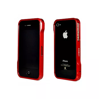 INNEXT GLAM METAL for iPhone 4/4S 卡扣鋁合金保護邊(紅)