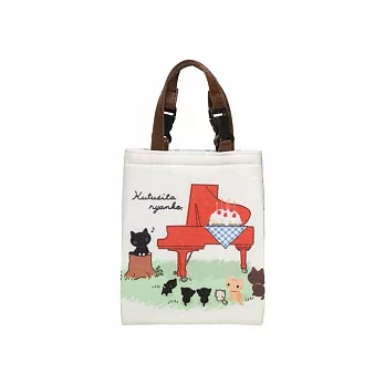 San-X 小襪貓最愛茶點系列布面數位收納提袋