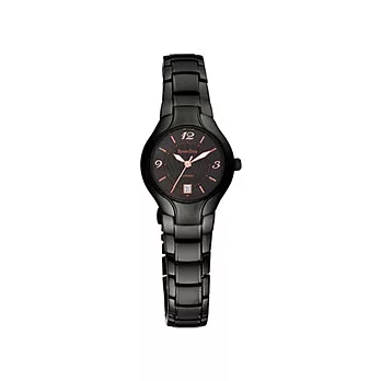 Roven Dino 明星丰采輕薄時尚腕錶-黑金/25mm