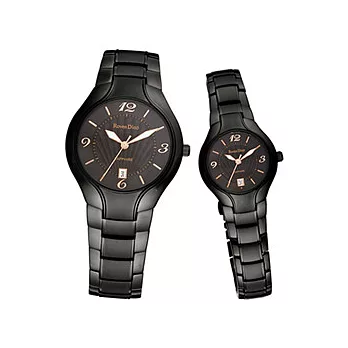 Roven Dino 明星丰采輕薄時尚對錶-黑金