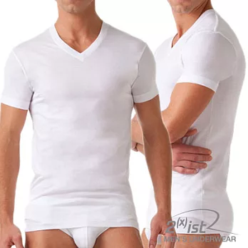 【2(x)ist】秘魯棉系列PIMA V領短袖上衣(白)XS白