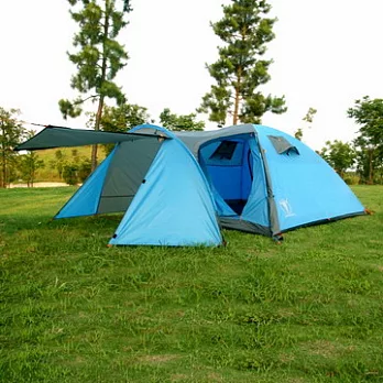 《APC》三門設計四人帳篷-送防水地墊