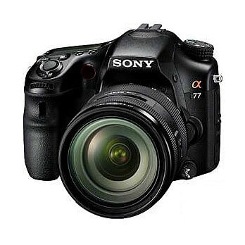 SONY α77+16-50mm單鏡組(中文平輸) - 加送SDHC16G+專用鋰電池+雙鏡攝影包+彩色減壓背帶+4合一讀卡機+大吹球+數位清潔組+拭鏡布+高透光螢幕保護貼 黑色