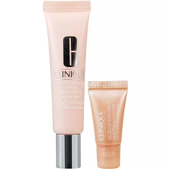 CLINIQUE 倩碧 水磁場特效保濕眼霜(15ml)送亮眼按摩精華(5ml)無