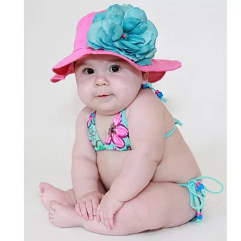jamie rae hats 遮陽帽-糖果海水藍玫瑰