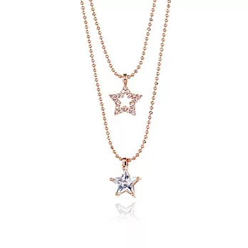 【Luperla】雙星璀璨美鑽雙墬玫瑰金