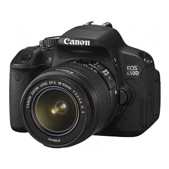 Canon EOS 650D 附18-55IS 單鏡組 - 加送防震防水雙鏡包+相機清潔組+高透光保護貼黑色