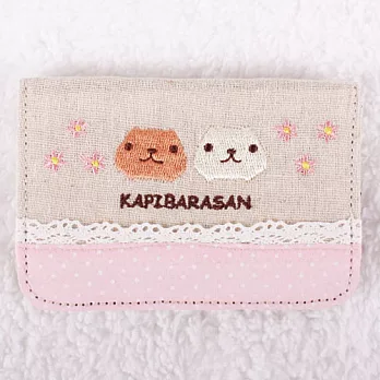 Kapibarasan 水豚君幸運草系列車票夾小紅花