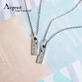 ARGENT銀飾天生伴侶純銀染黑對鍊