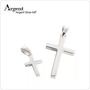 ARGENT銀飾方柱十字架(大+小)純銀對鍊